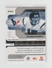 Load image into Gallery viewer, 2007 Leaf Limited Autograph #299 Jared Zabransky
