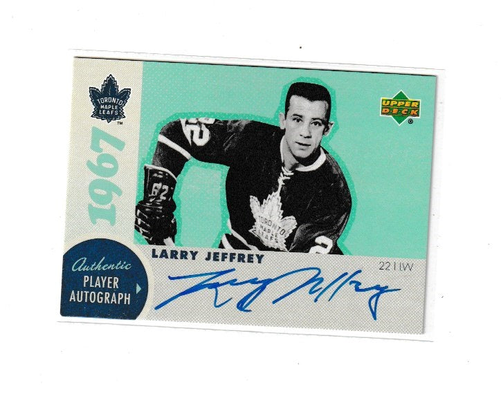 2007 Maple Leafs 1967 Commerative Autographs #A-LJ1 Larry Jeffrey