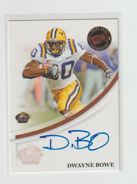 2007 Press Pass Autograph Bronze #8 Dwayne Bowe