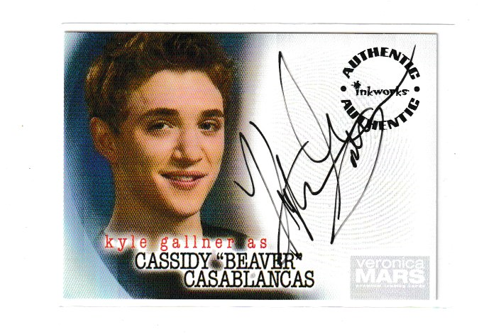 2007 Veronica Mars S2 #A15 Kyle Gallner as Cassidy Beaver Casablancas Autograph