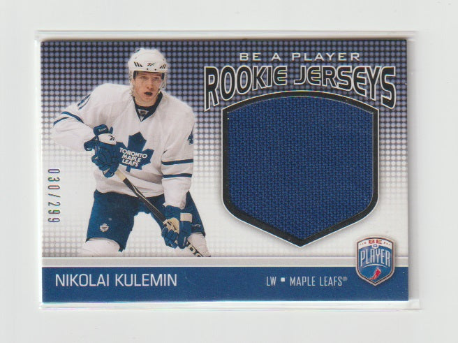 2008-09 Be A Player Rookie Jerseys #RJ-NK Nikolai Kulemin