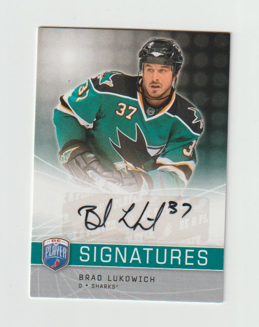 2008-09 Be A Player Signatures #S-LU Brad Lukowich