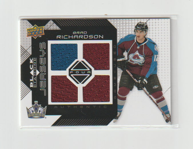 2008-09 Black Diamond Jerseys Quad #BDJ-BR Brad Richardson