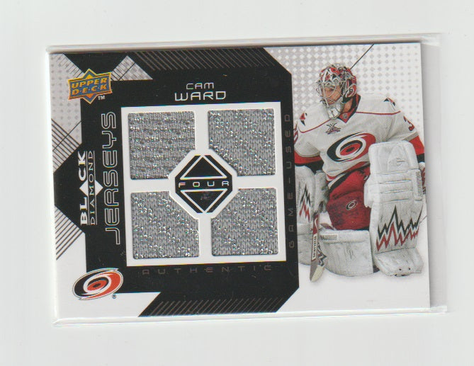 2008-09 Black Diamond Jerseys Quad #BDJ-CW Cam Ward