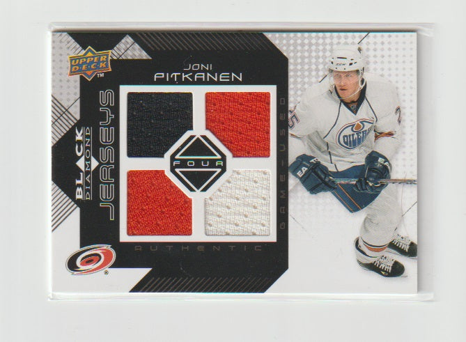 2008-09 Black Diamond Jerseys Quad #BDJ-JP Joni Pitkanen