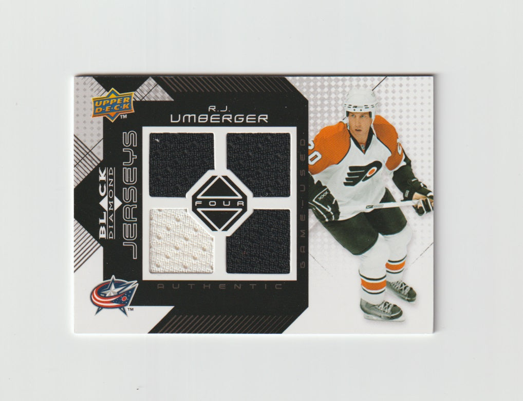 2008-09 Black Diamond Jerseys Quad #BDJ-RJ R.J. Umberger