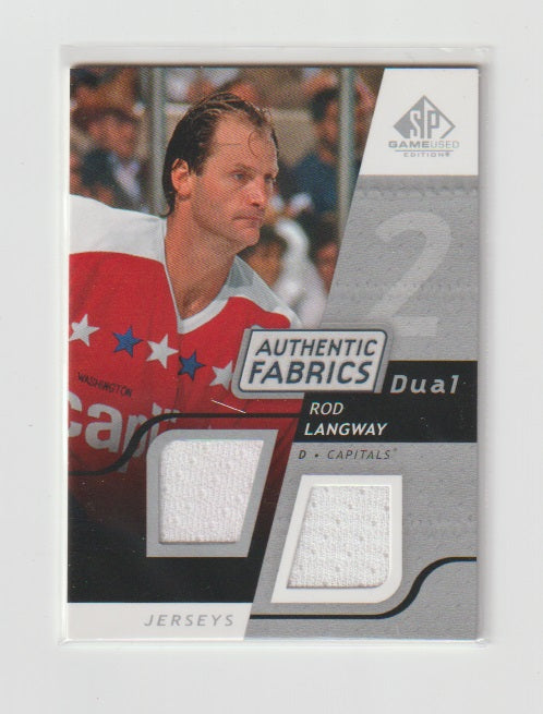 2008-09 SP Game Used Authentic Fabrics Dual #AF-RL Rod Langway