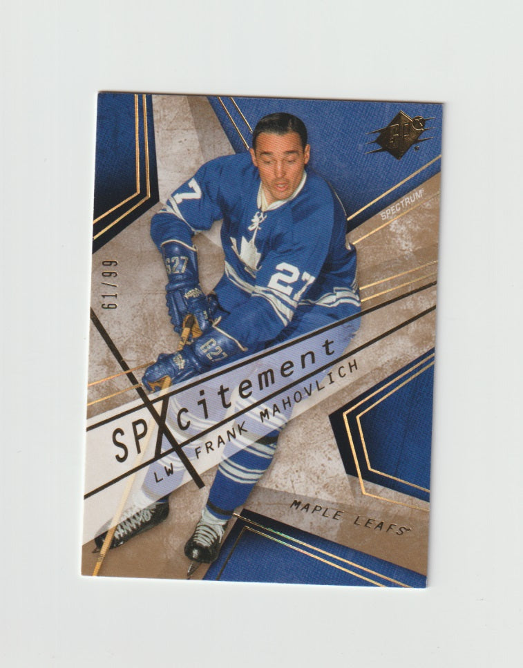 2008-09 SPx SPxcitement Spectrum #X17 Frank Mahovlich