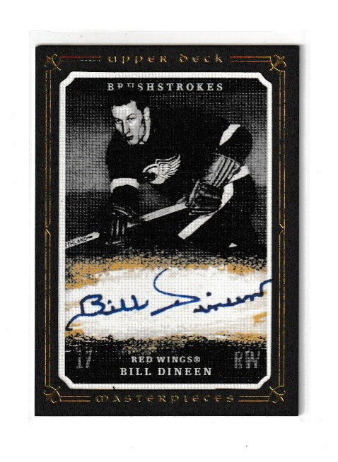 2008-09 UD Masterpieces Brush Strokes #MB-BD Bill Dineen