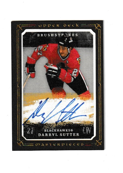 2008-09 UD Masterpieces Brushstrokes Brown #MB-DA Darryl Sutter