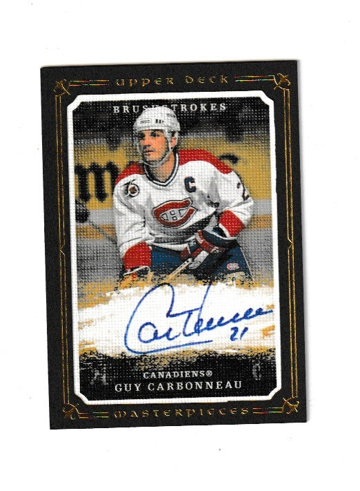 2008-09 UD Masterpieces Brushstrokes Brown #MB-CA Guy Carbonneau