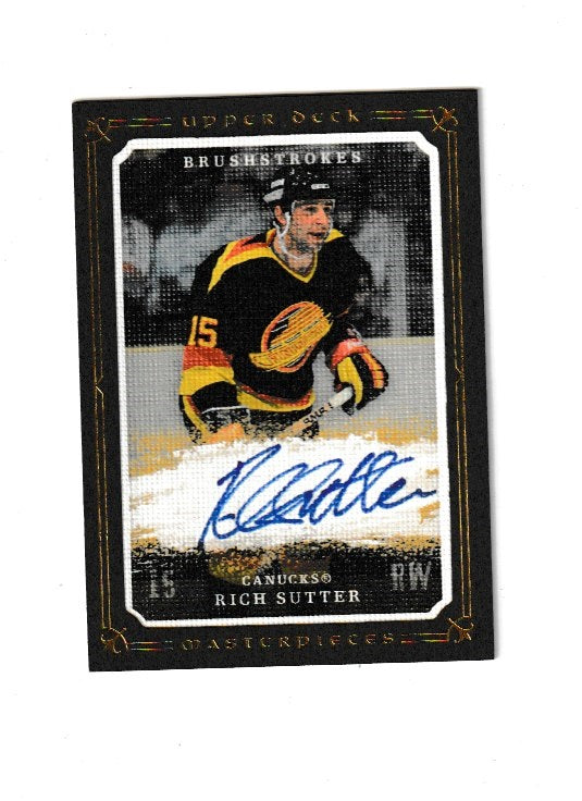 2008-09 UD Masterpieces Brushstrokes Brown #MB-RS Rich Sutter