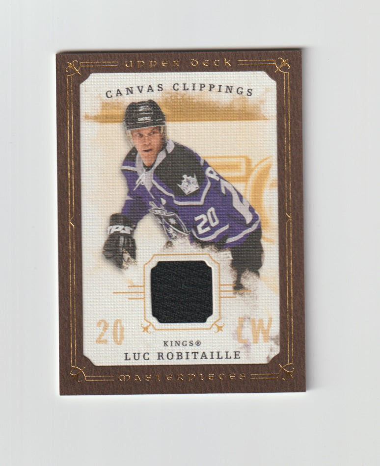 2008-09 UD Masterpieces Canvas Clippings Brown CC-RO Luc Robitaille