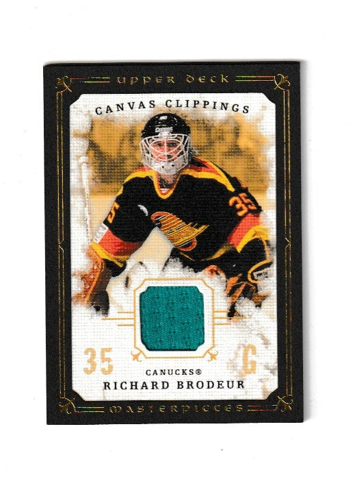 2008-09 UD Masterpieces Canvas Clippings Brown #CC-BR Richard Brodeur