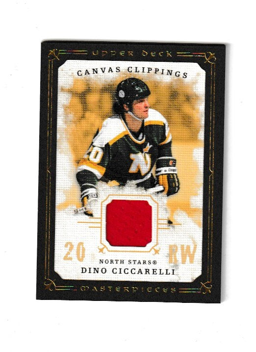 2008-09 UD Masterpieces Canvas Clippings Brown #CC-DC1 Dino Ciccarelli