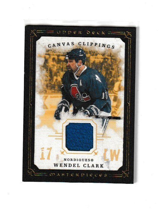 2008-09 UD Masterpieces Canvas Clippings Brown #CC-WC2 Wendel Clark