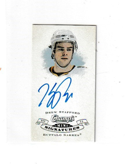 2008-09 Upper Deck Champs Mini Signatures #CS-SF Drew Stafford