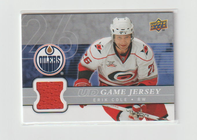2008-09 Upper Deck Game Jersey #GJ-EC Erik Cole