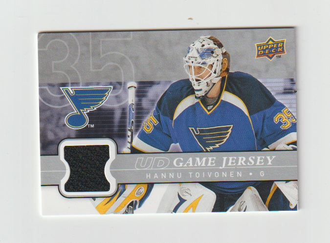 2008-09 Upper Deck Game Jersey #GJ-HT Hannu Toivonen