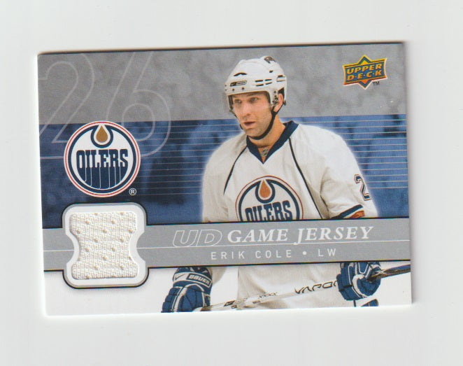 2008-09 Upper Deck Game Jersey #GJ2-EC Erik Cole