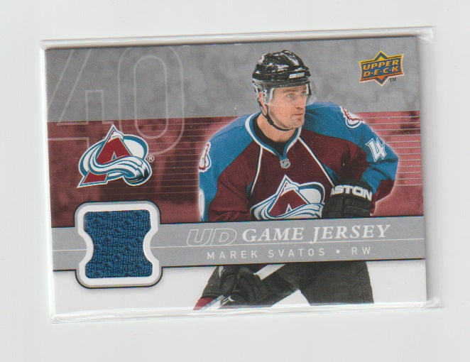 2008-09 Upper Deck Game Jersey #GJ2-SV Marek Svatos