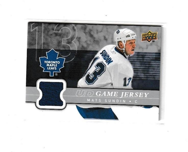 2008-09 Upper Deck Game Jerseys #GJ2-SU Mats Sundin