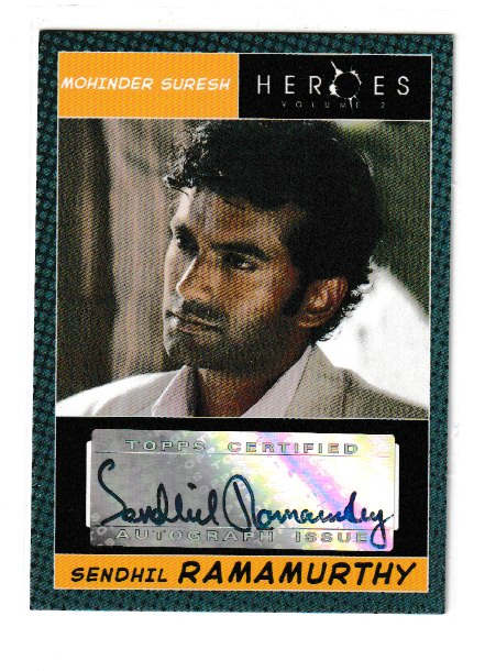 2008 Heroes Series 2 Sendhil Ramamurthy as Mohinder Suresh Autograph