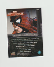 Load image into Gallery viewer, 2008 Marvel Masterpieces 3 Promos #P11 Spider-Man Pulling Down His Mask
