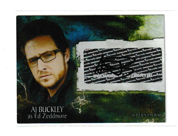 2008 Supernatural S3 #A26 Aj Buckley as Ed Zeddmore Autograph