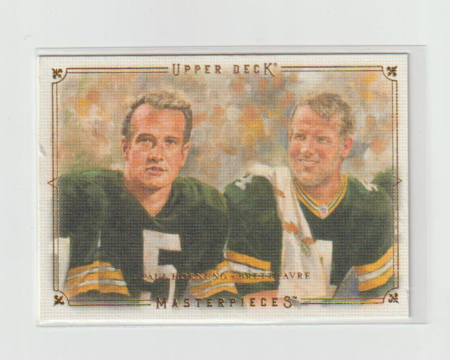 2008 UD Masterpieces #97 Paul Hornung & Brett Favre