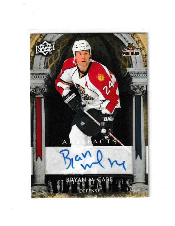 2009-10 Artifacts Autofacts #AF-MC Bryan McCabe