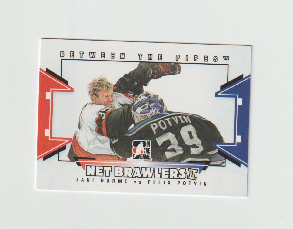 2009-10 Between The Pipes Net Brawlers #NB-04 Felix Potvin & Jani Hurme