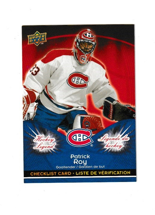 2009-10 McDonald's Checklists #CL1 Patrick Roy