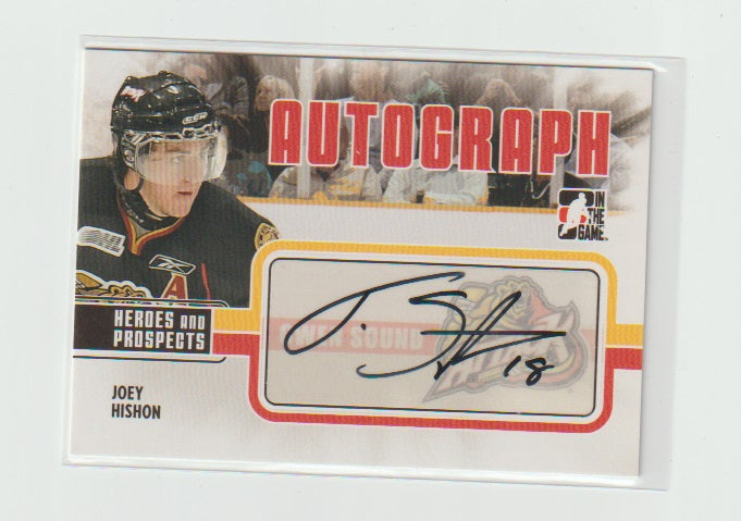 2009-10 ITG Heroes & Prospects Autographs #A-JH Joey Hishon