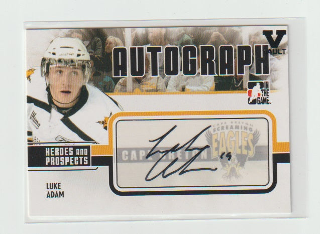 2009-10 ITG Heroes & Prospects Autographs #A-LA Luke Adam