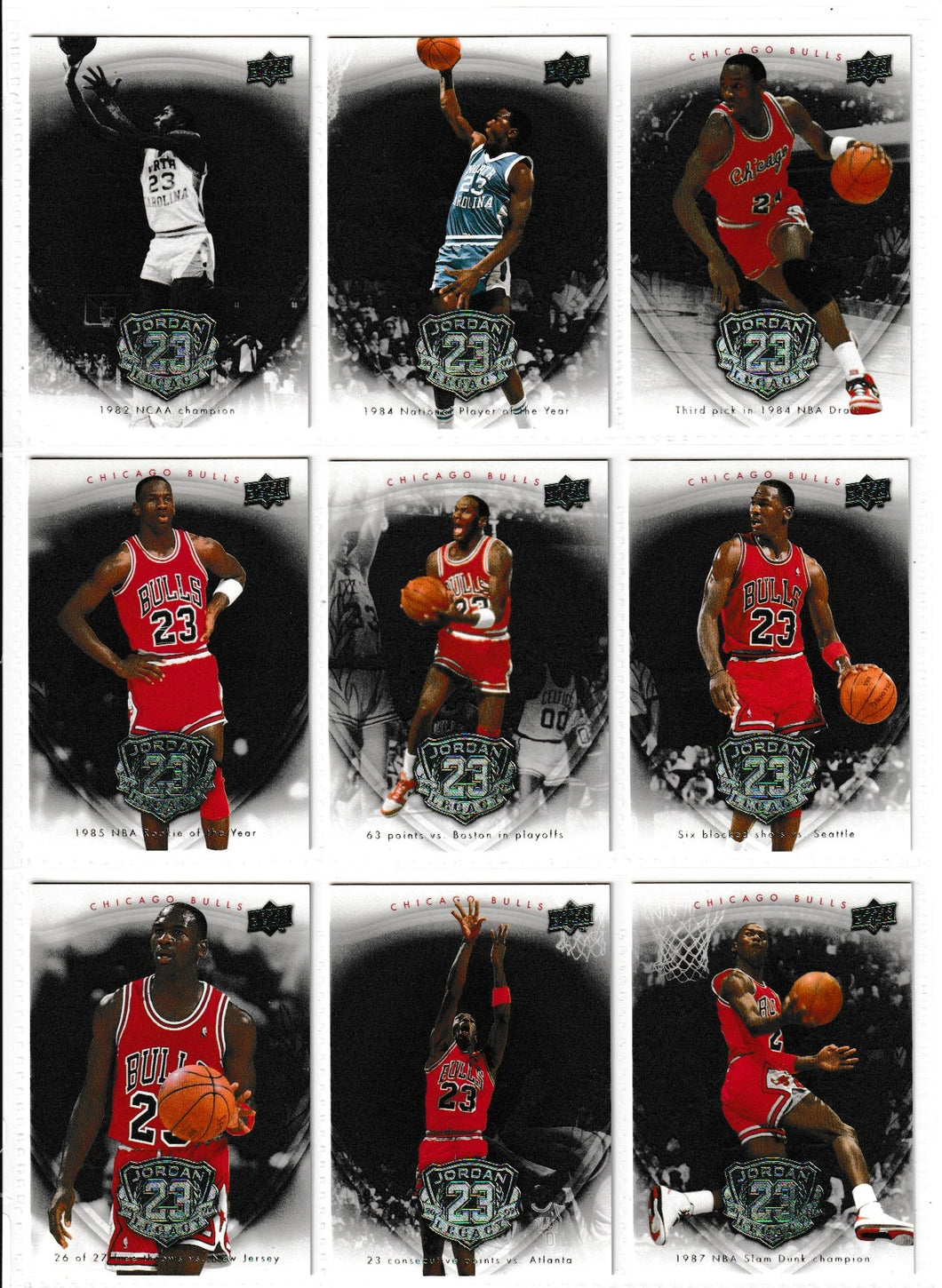 2009-10 Michael Jordan Legacy Collection Set of 50 Cards