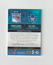 Load image into Gallery viewer, 2009-10 SP Game Used Authentic Fabrics Dual #AF2-GK Phil Kessel &amp; Marian Gaborik
