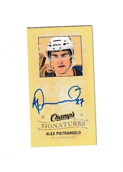 2009-10 Upper Deck Champs Signatures #CS-AP Alex Pietrangelo