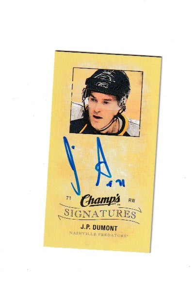 2009-10 Upper Deck Champs Signatures #CS-JD J.P. Dumont