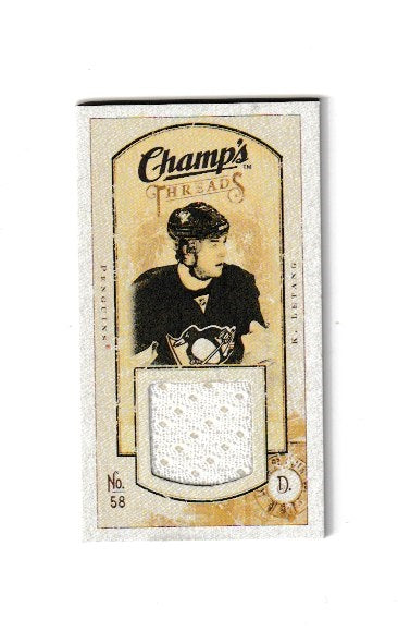 2009-10 Upper Deck Champs Threads #MT-KL Kris Letang