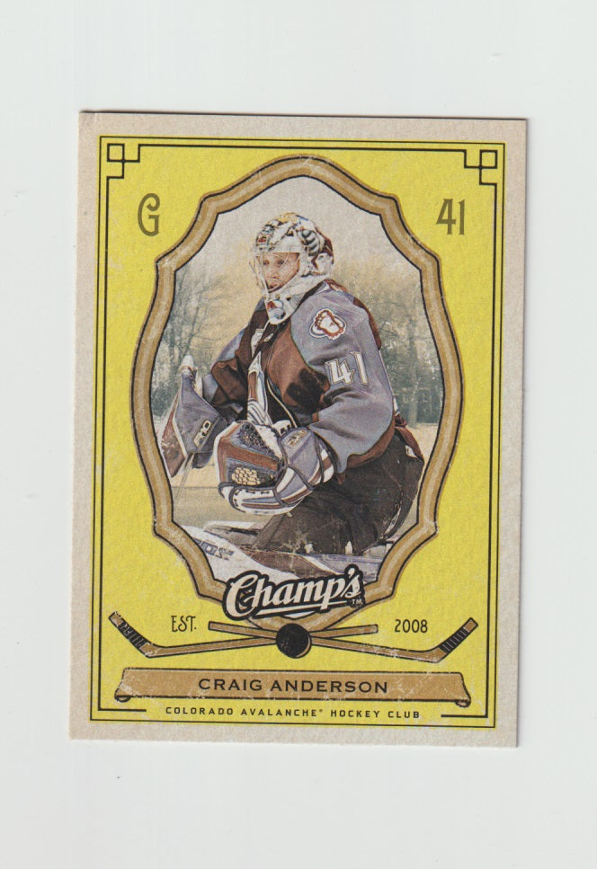 2009-10 Upper Deck Champs Yellow #27 Craig Anderson