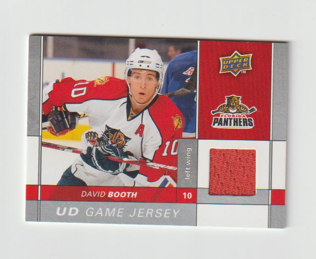 2009-10 Upper Deck Game Jersey #GJ-DA David Booth