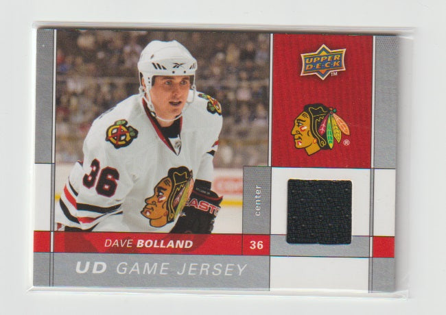 2009-10 Upper Deck Game Jersey #GJ-DB Dave Bolland