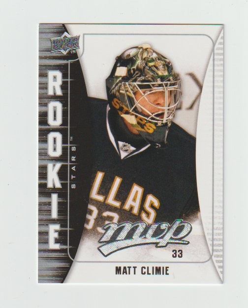 2009-10 Upper Deck MVP Rookie #364 Matt Climie