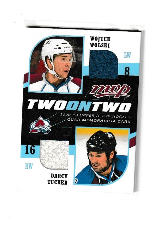 2009-10 Upper Deck MVP Two on Two Jerseys #J-TWCG Darcy Tucker, Wojtek Wolski, Sam Gagner & Andrew Cogliano
