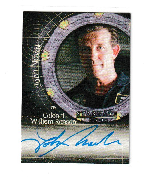 2009 Stargate Heroes #A111 John Novak as Colonel William Ronson Autograph