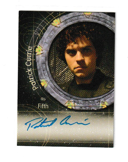 2009 Stargate Heroes #A77 Patrick Currie as Fifth Autograph