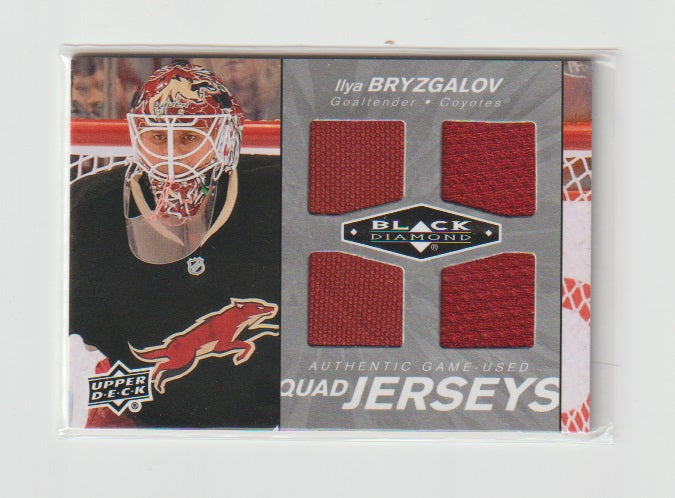 2010-11 Black Diamond Jerseys Quad #QJ-IB Ilya Bryzgalov