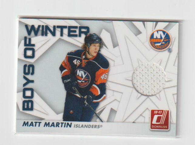 2010-11 Donruss Boys of Winter #36 Matt Martin
