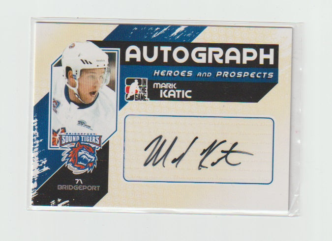 2010-11 ITG Heroes & Prospects Autographs #A-MK Mark Katic